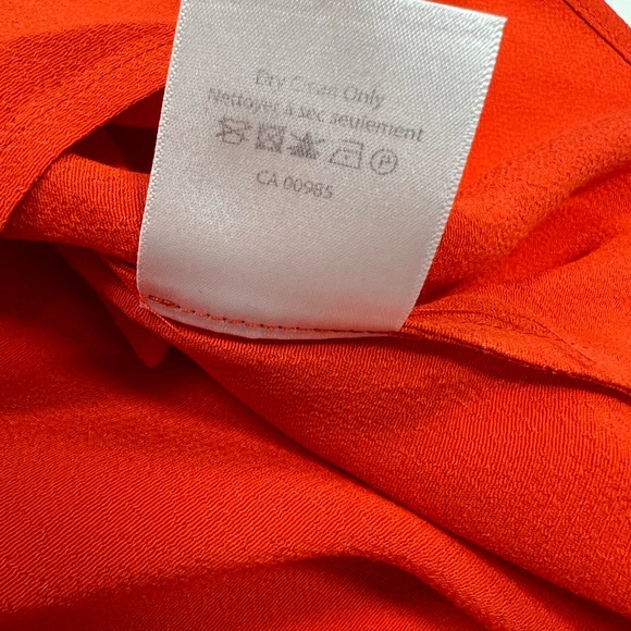 Veronica Beard Coast Ruffle Off-the-Shoulder Top in Orange Size 4 - Picture 10 of 11